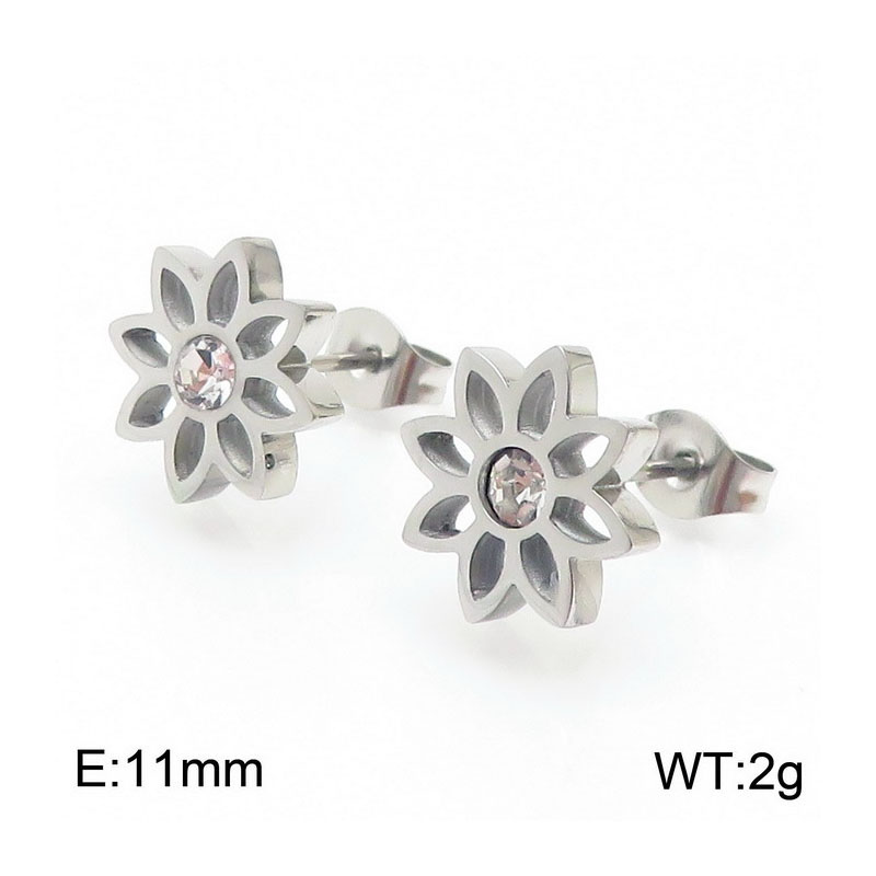Steel earrings KE109411-KLX