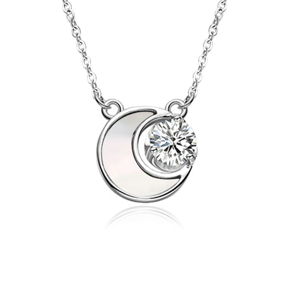 M86 necklace plated in white gold