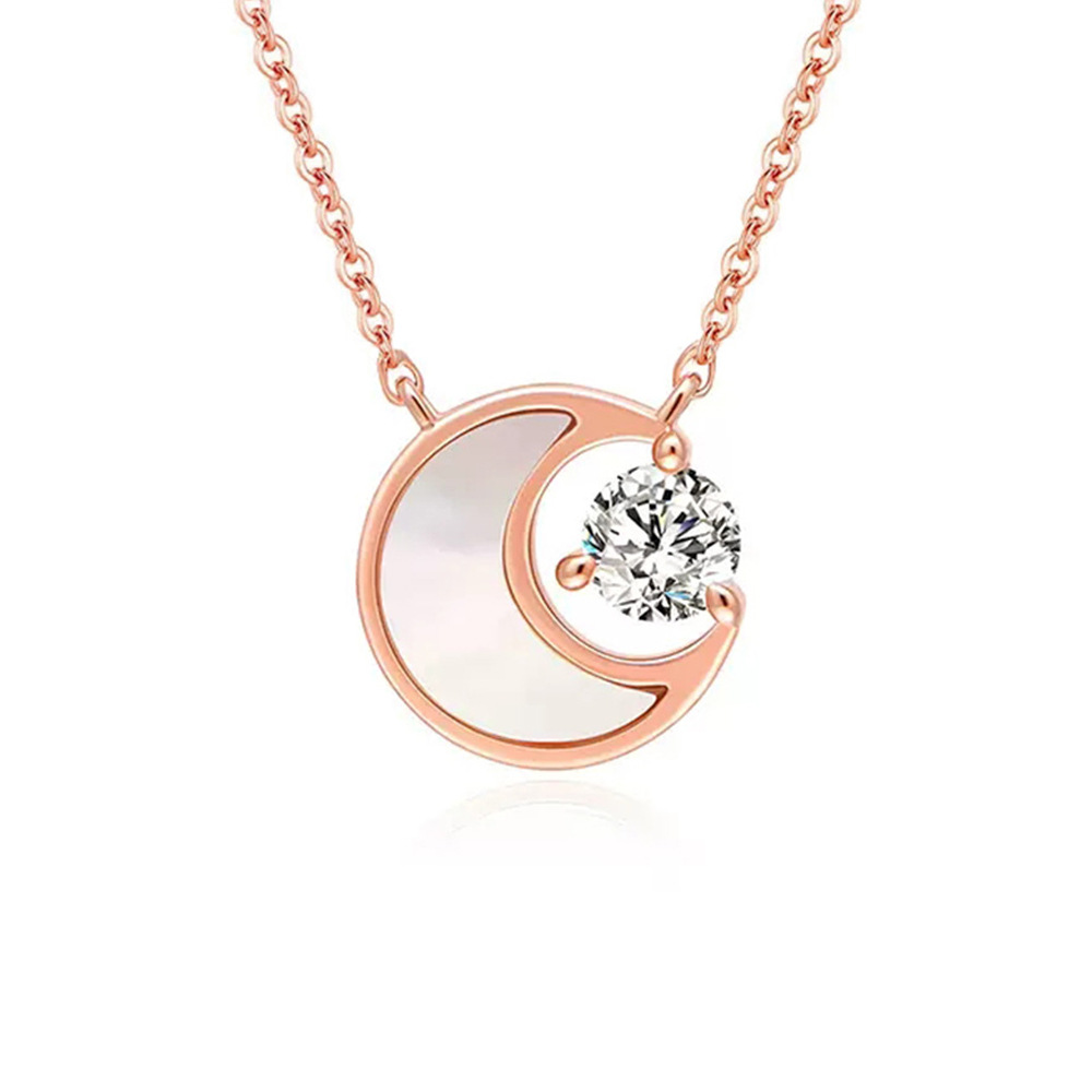 M87 necklace plated in rose gold