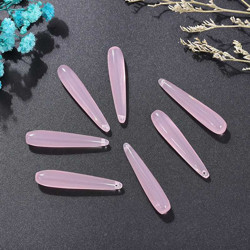 Light powder resin long tip drop pendant width * length 7*33mm