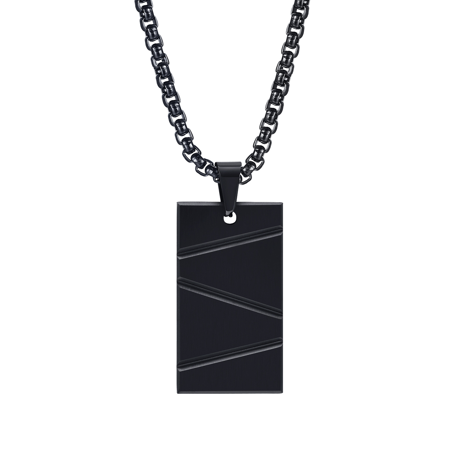3:Black pendant without chain
