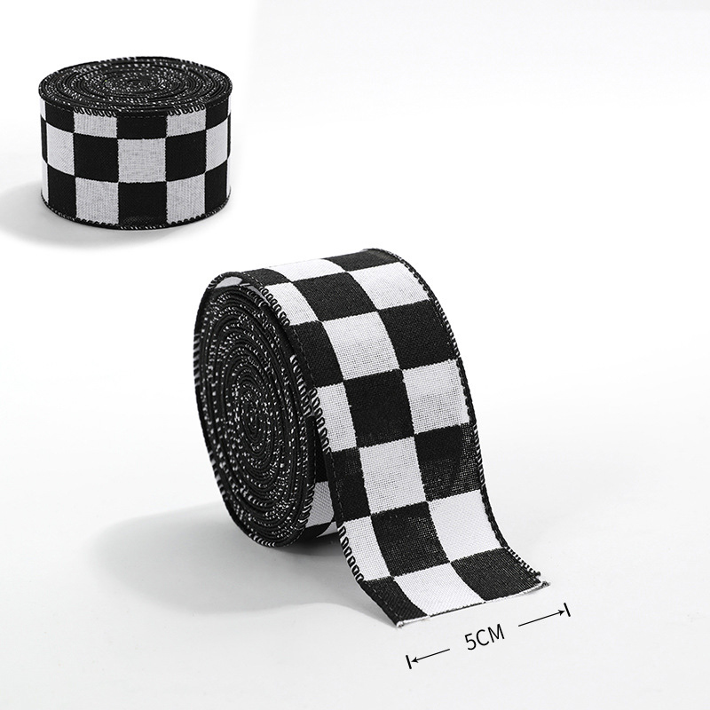3:Black and white checkerboard style