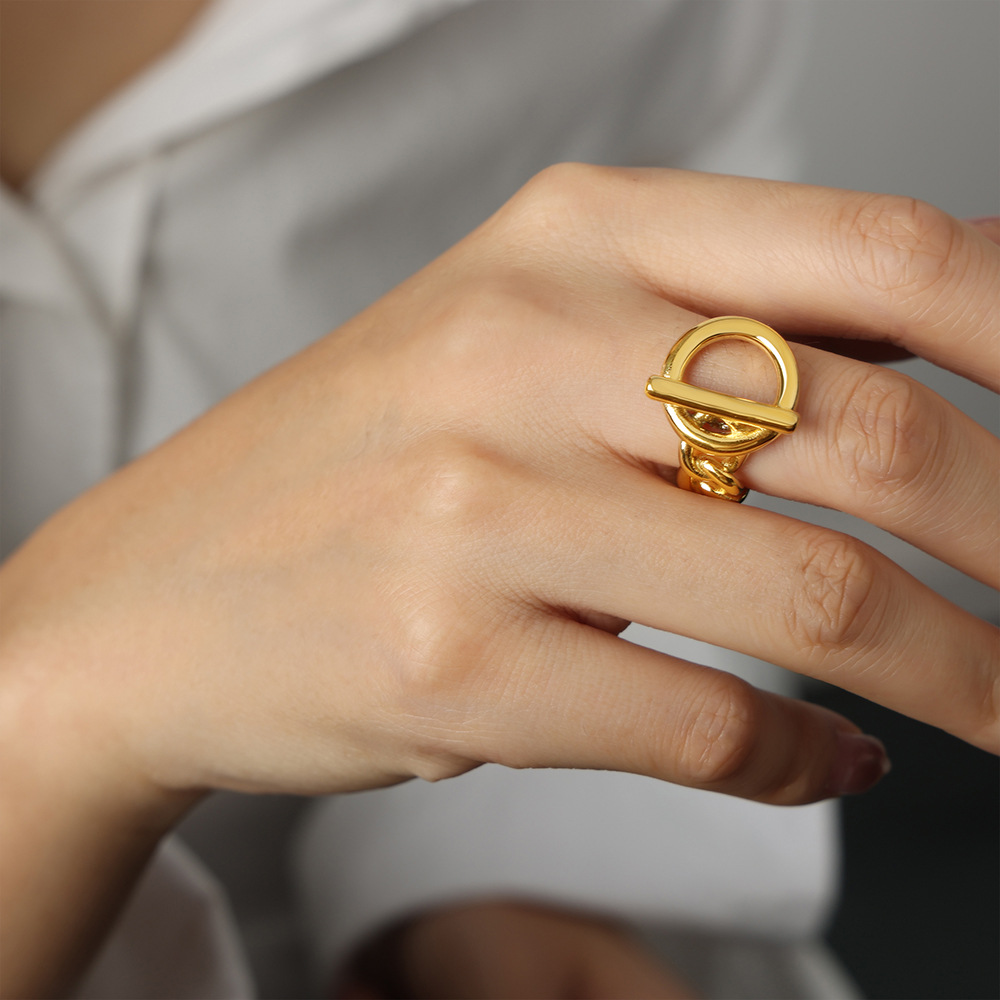 OT button gold ring 6
