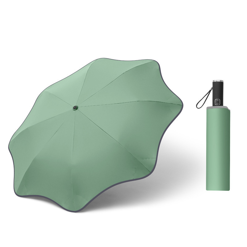 ounded umbrella Auto - Olive green
