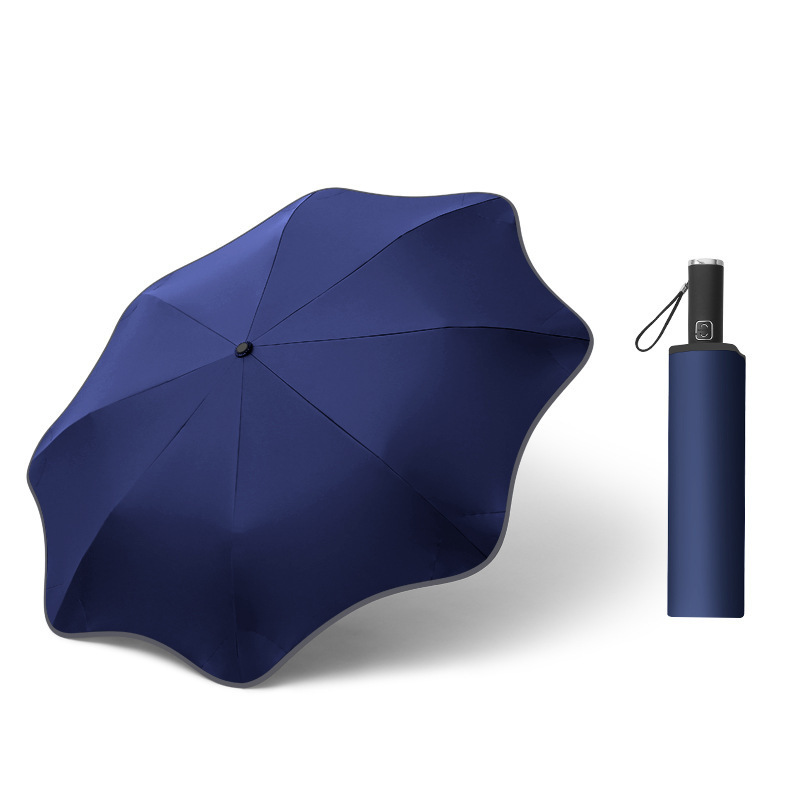 Rounded Umbrella Auto - Navy blue