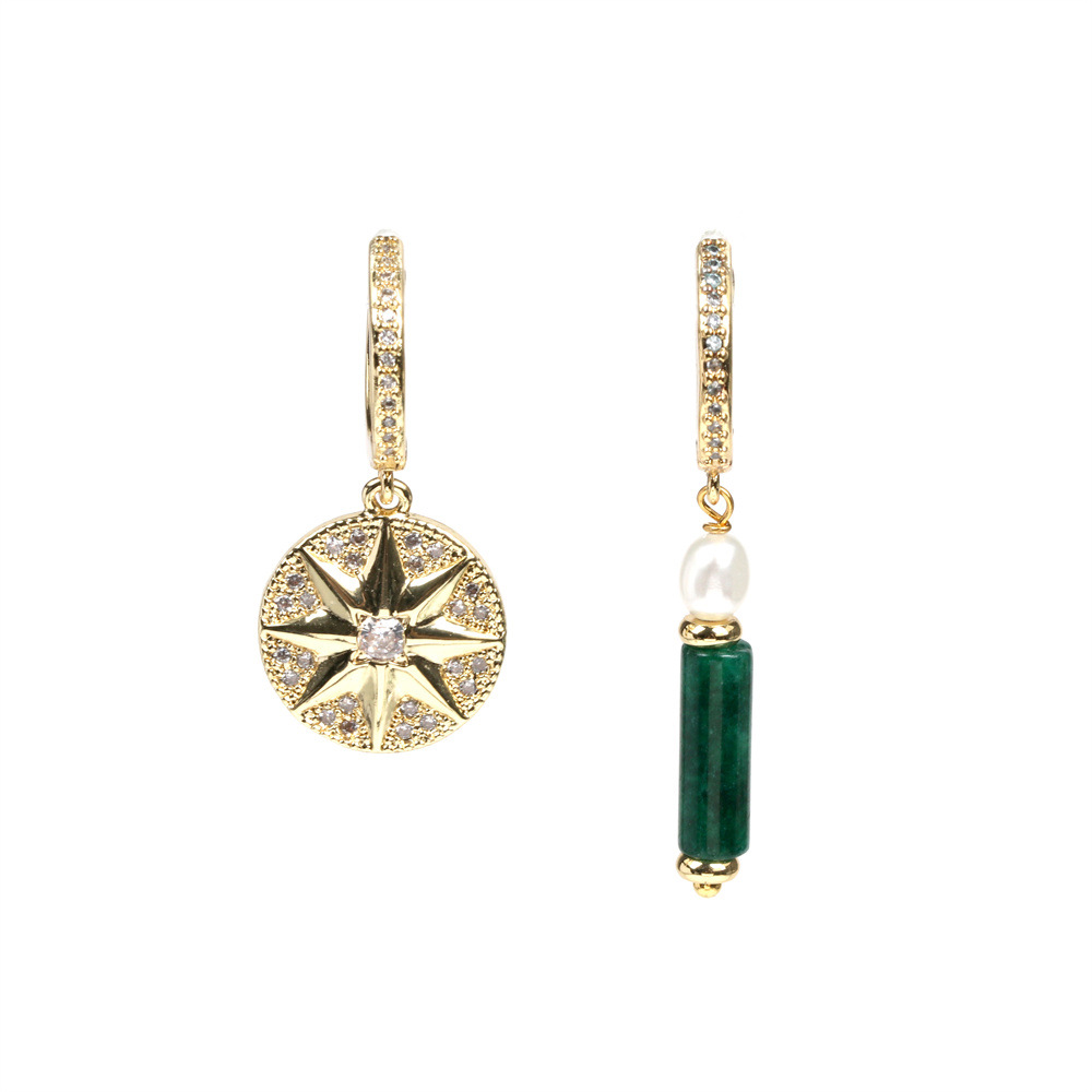 4:Green agate earrings (16x32mm 16x42mm)