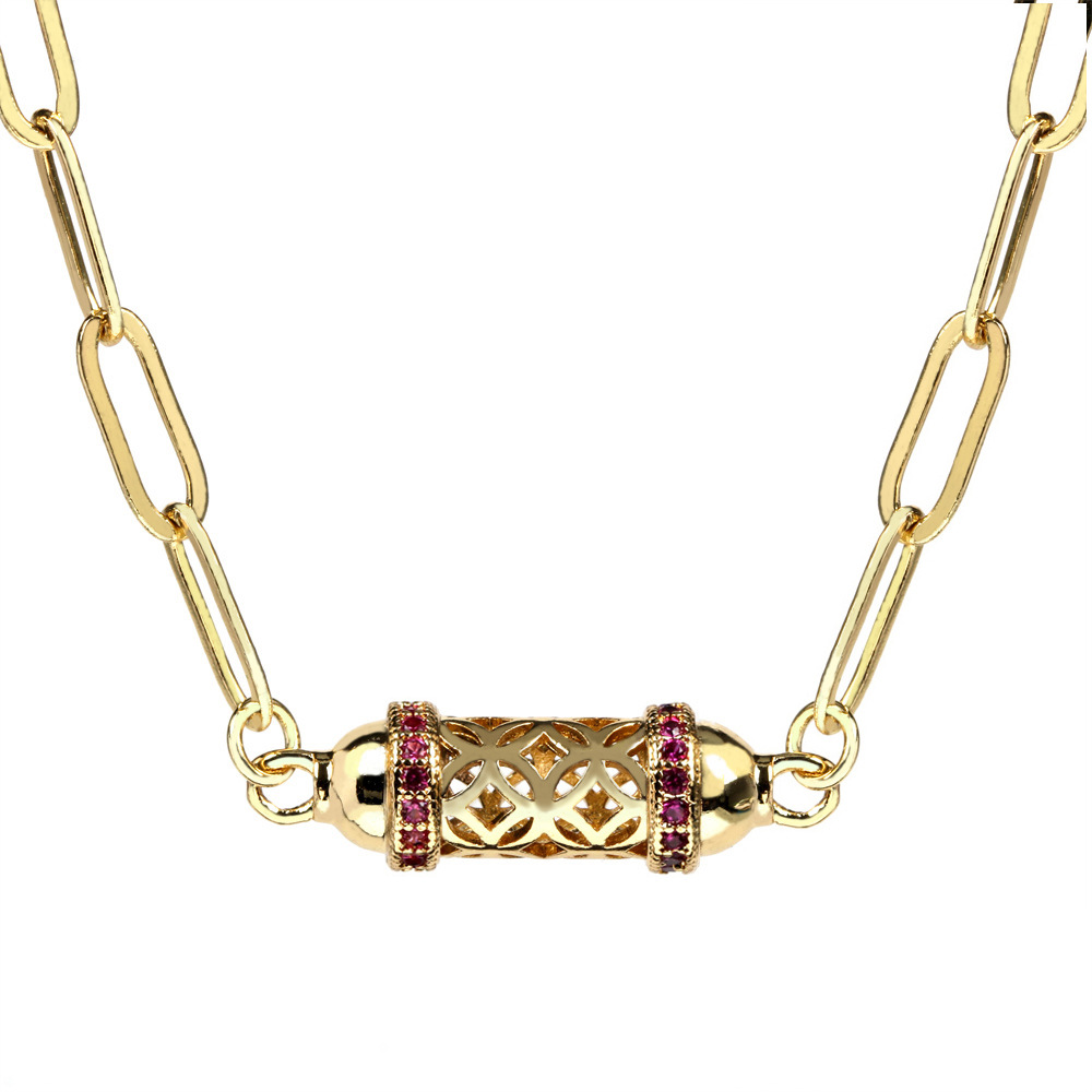 3:Rose Diamond necklace -40x5cm