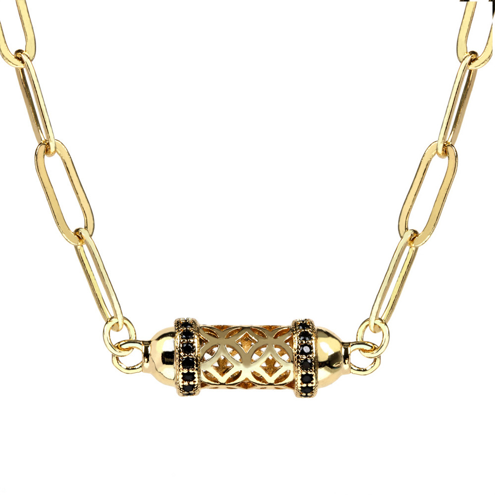 Black diamond necklace -40x5cm
