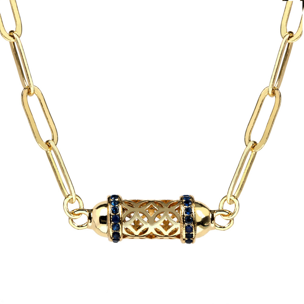 Blue Diamond necklace -40x5cm