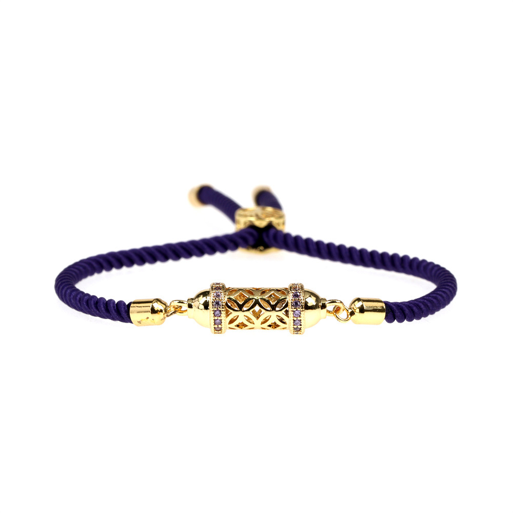 Purple diamond bracelet -16-22cm