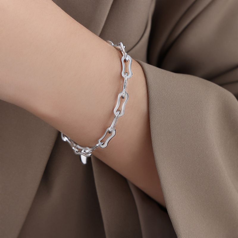 E033 - Steel Bracelet - 15cm Tail Chain 5cm