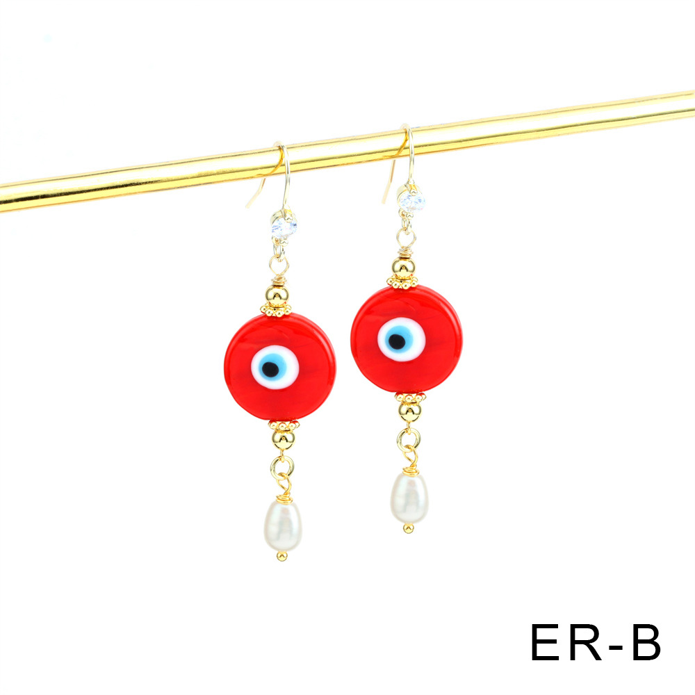 4:Red Eye earrings -18X47mm