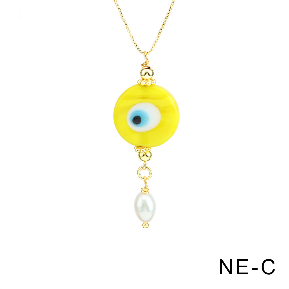 5:Yellow Eye necklace -35-45cm