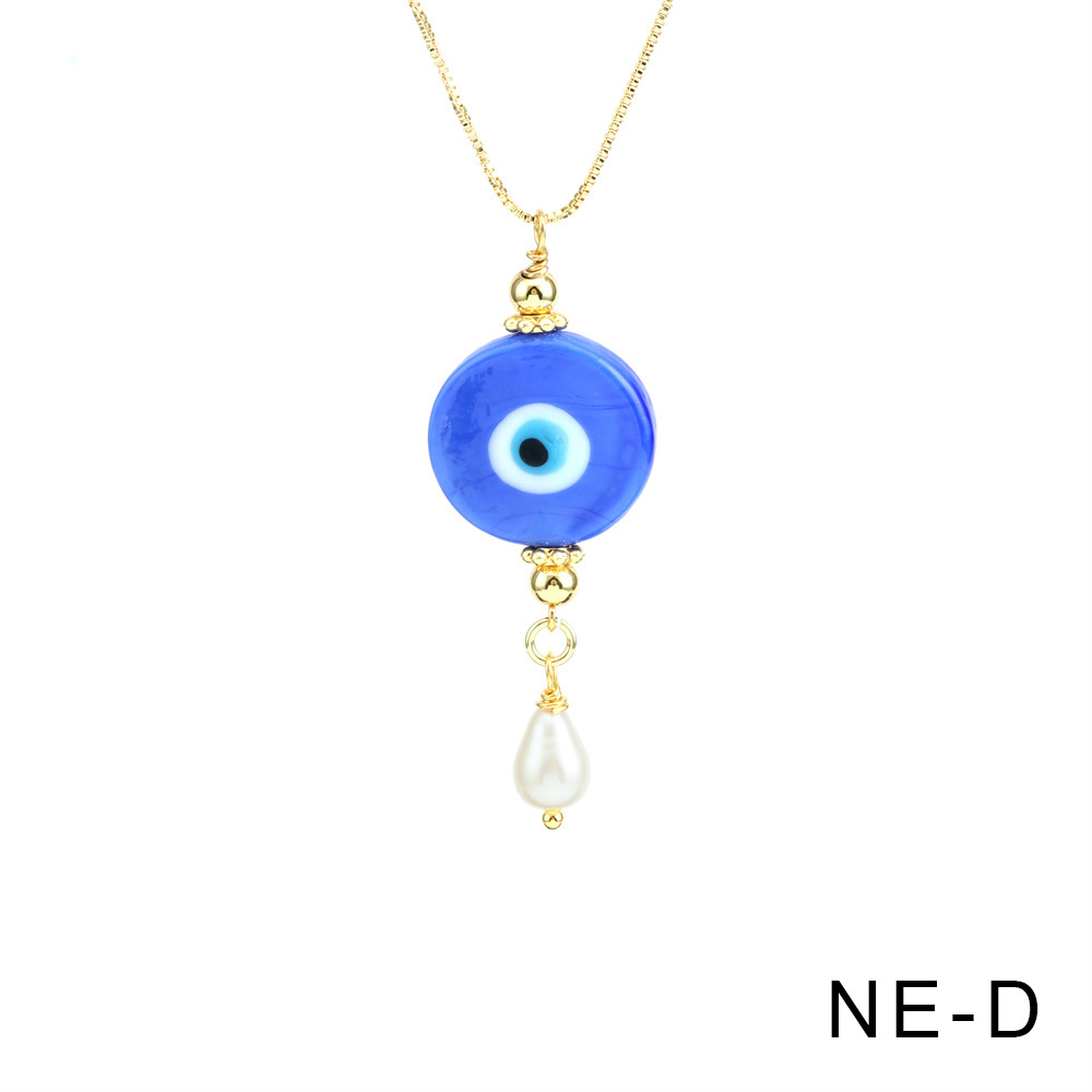 7:Dark Blue Eye necklace -35-45cm