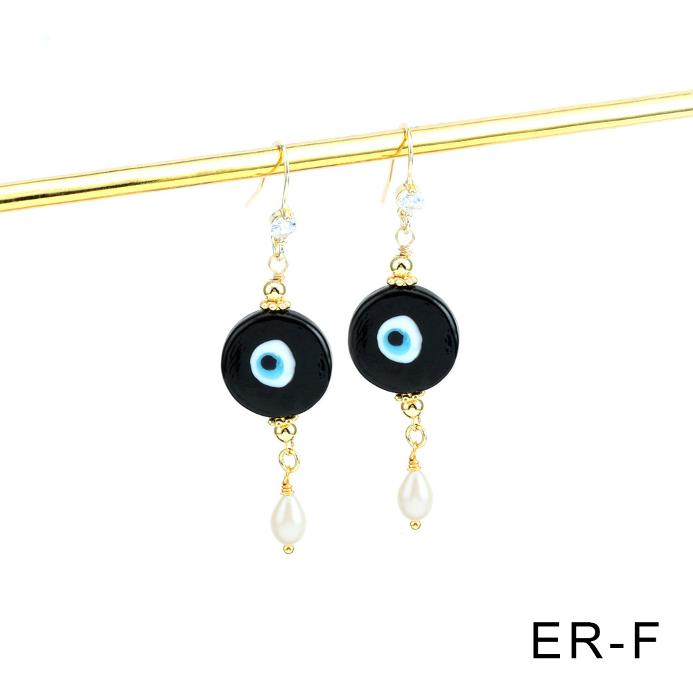 Black eye earrings -18X47mm