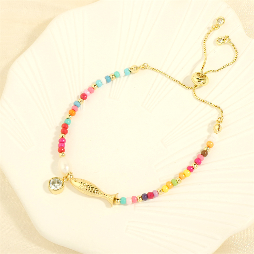 Gold fish bracelet -16-22cm