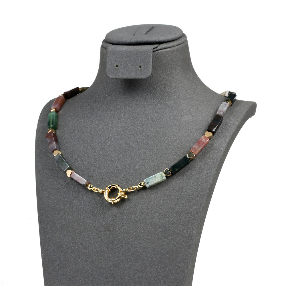 9:Indian agate necklace 40cm