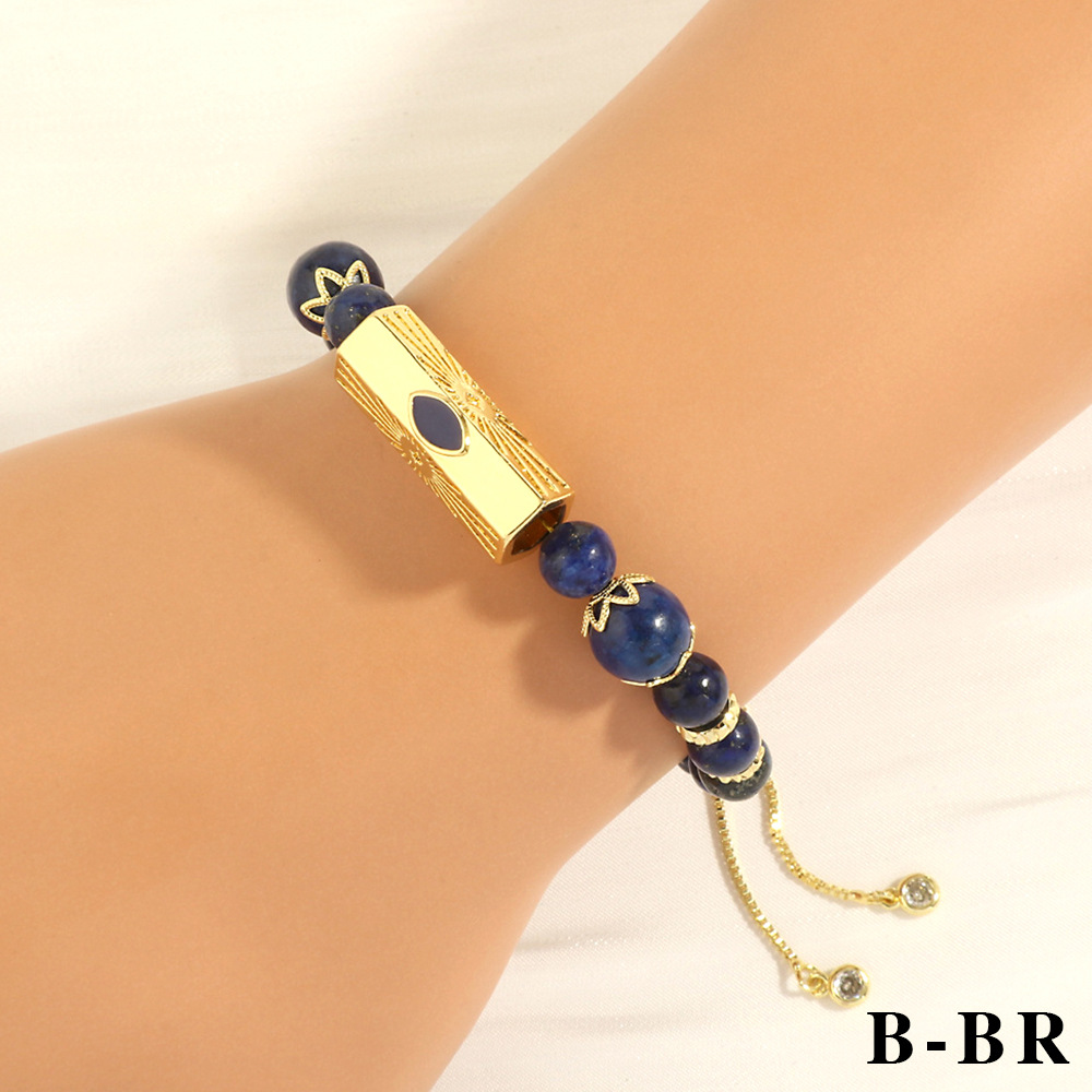 Lapis gold bracelet 16-22cm