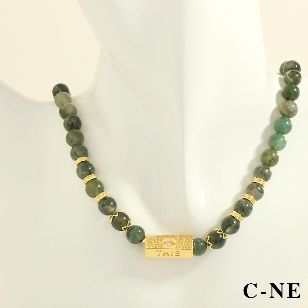 4:Tree agate necklace 40X5cm