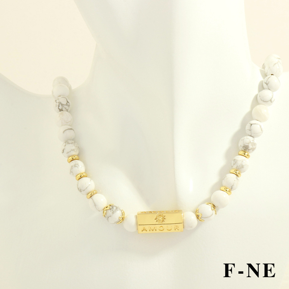 White turquoise necklace 40X5cm