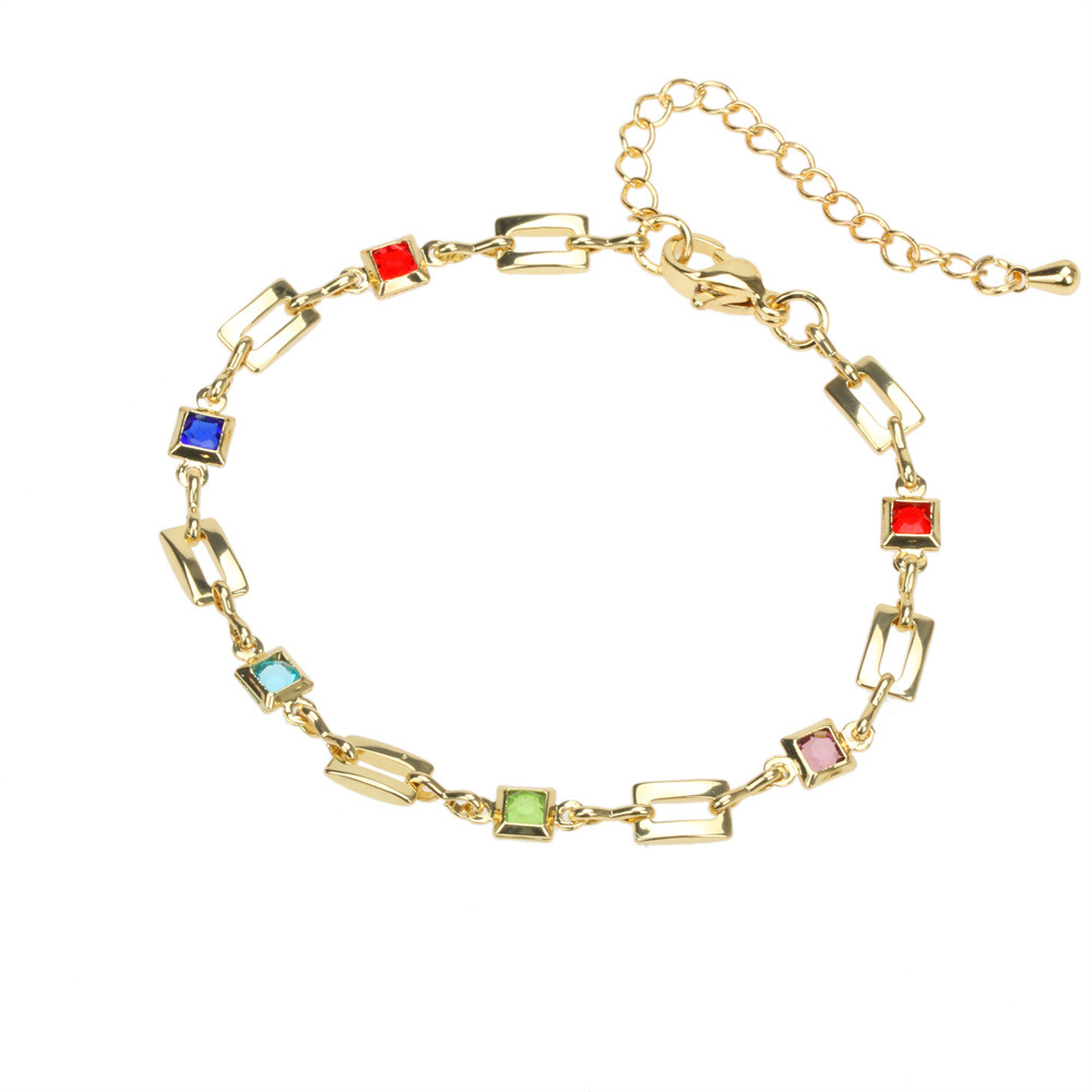 2:Color zirconium bracelet 16-22cm