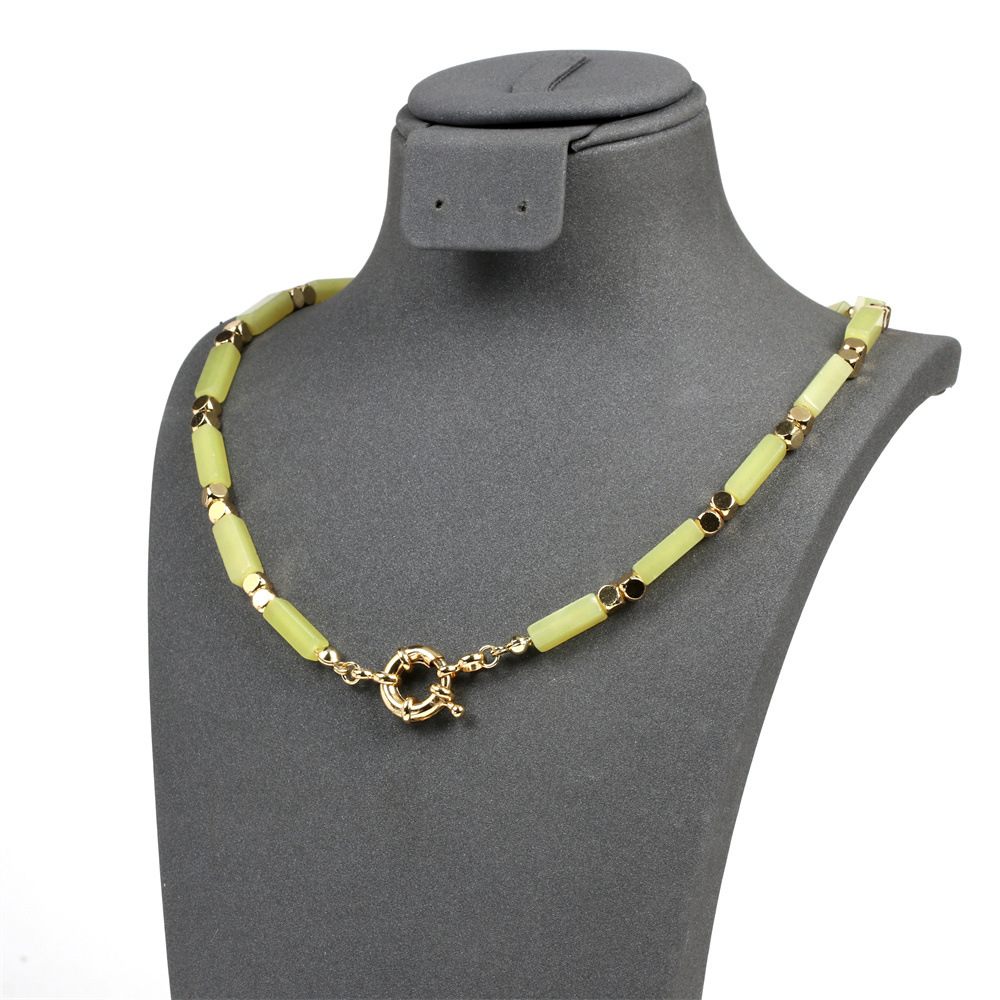 Lemon jade necklace 40cm