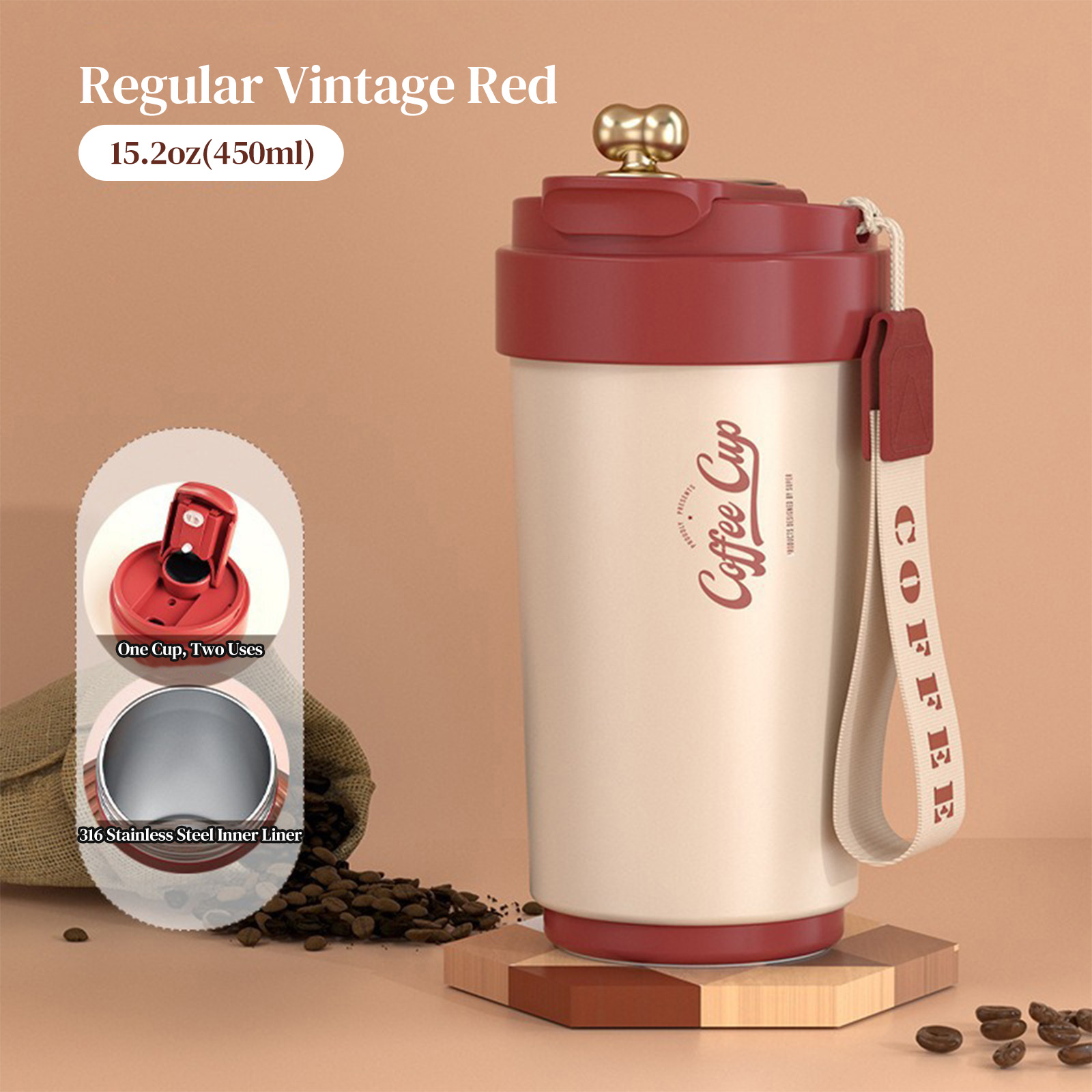316 steel - Vintage red - Regular