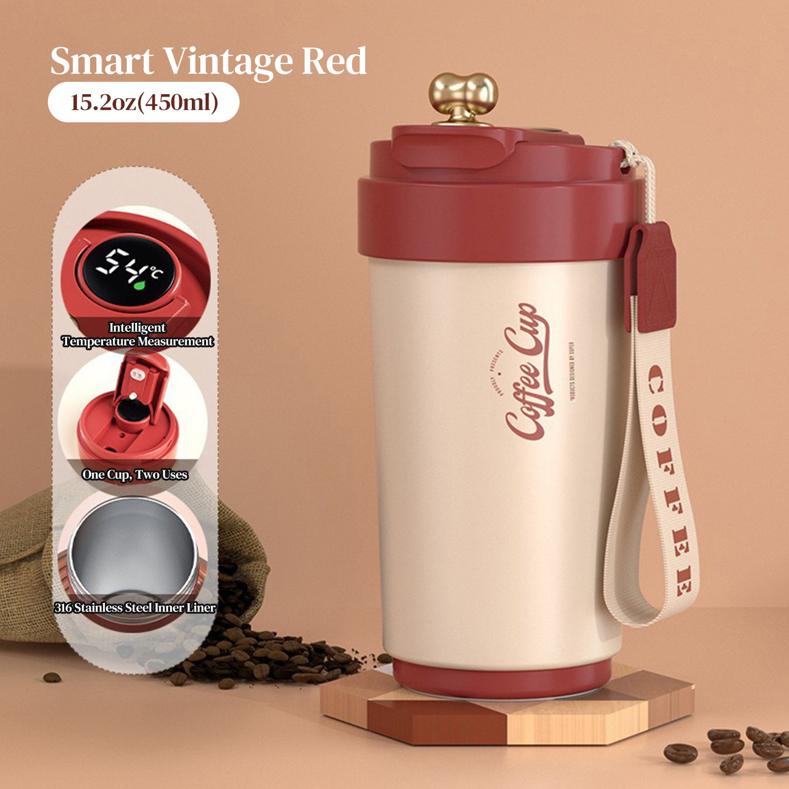 316 steel - Vintage red - Smart