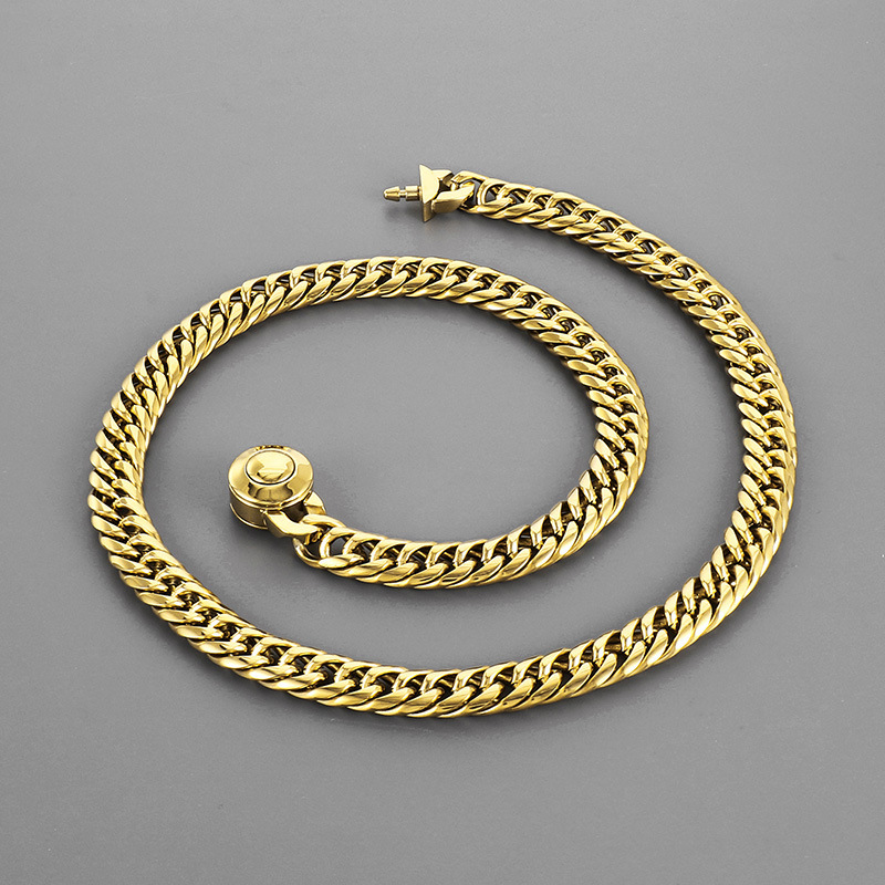 Gold (smooth button) Bracelet 20cm