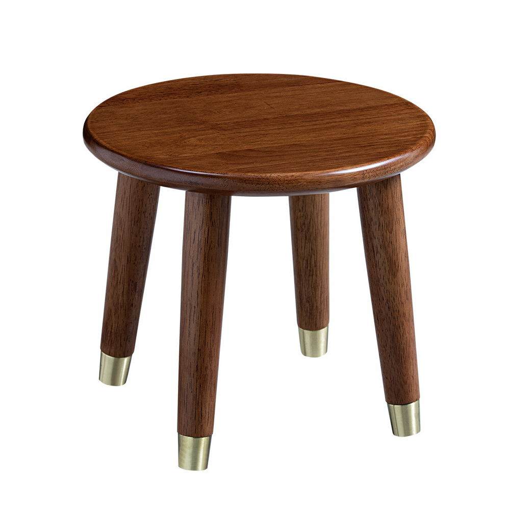 Beech round stool copper