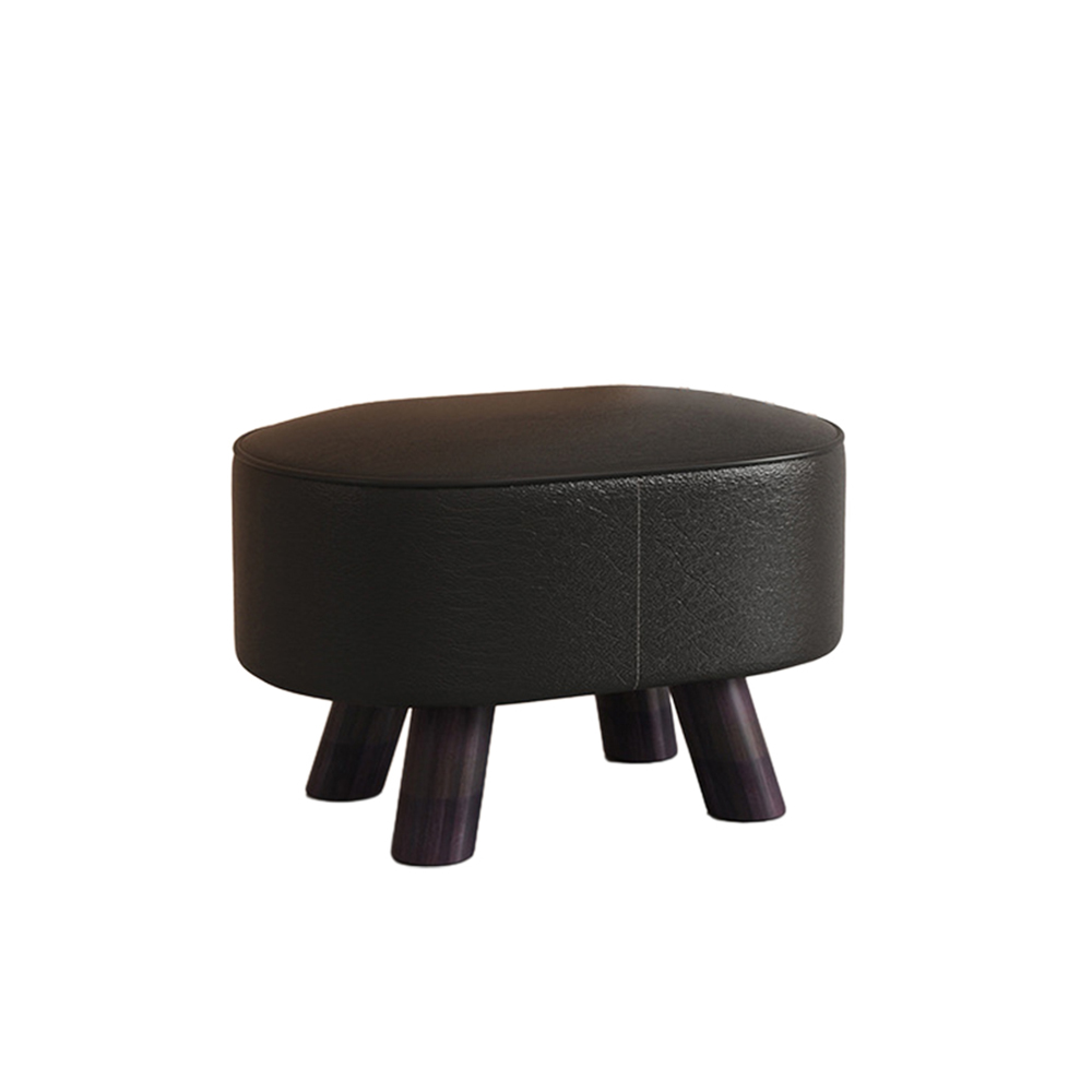 Oval stool elegant black:30*40*27cm