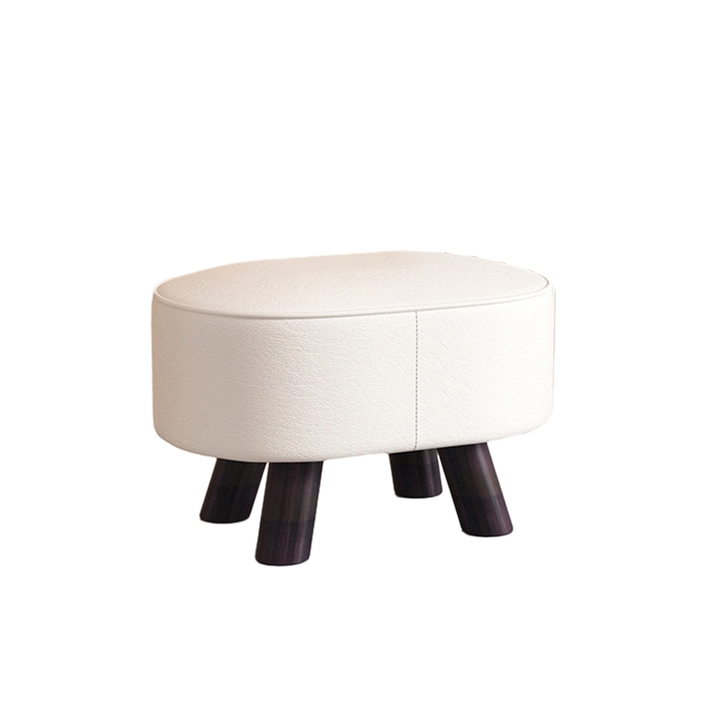 Oval stool rice white:30*40*27cm