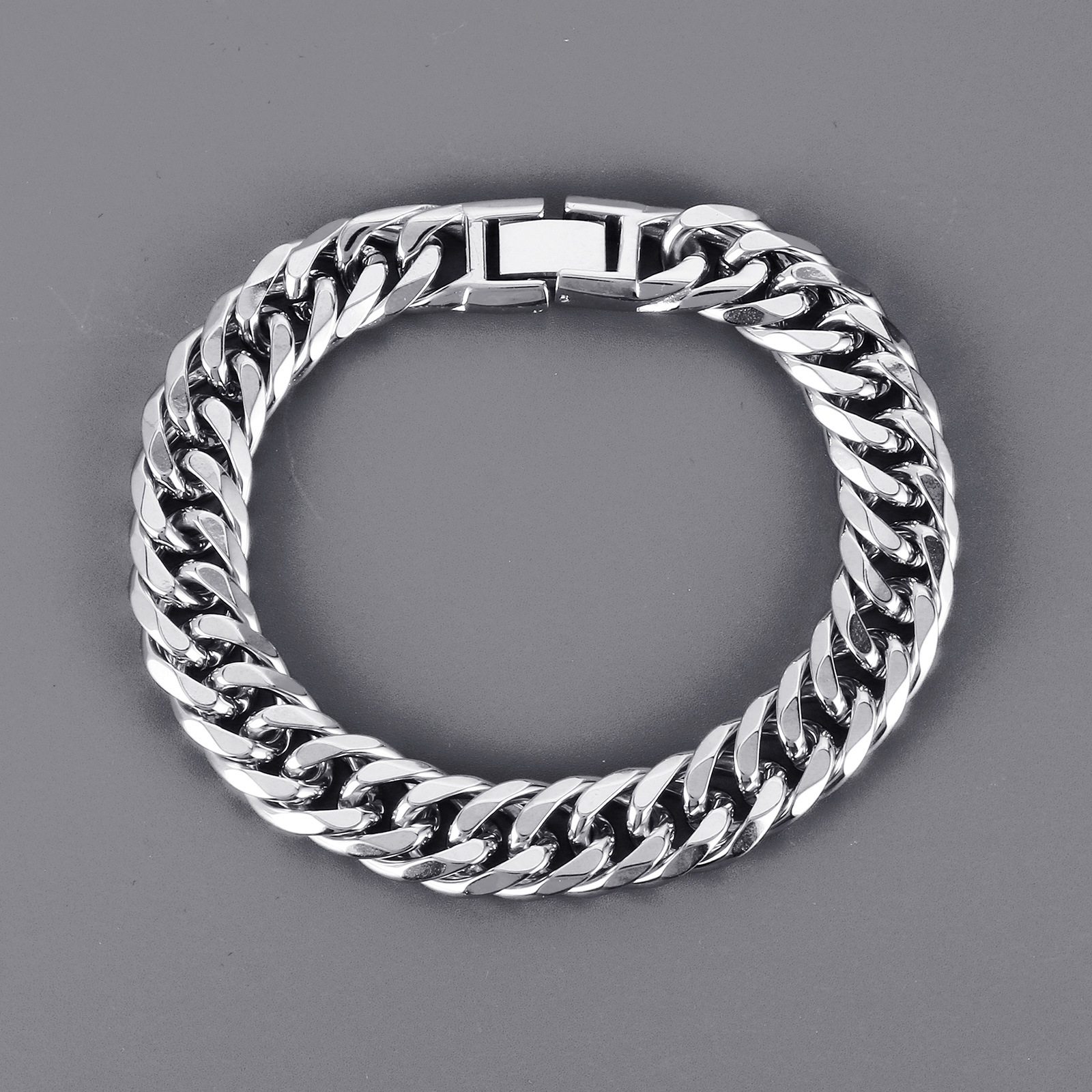 Steel color (width 12mm) Bracelet 22cm