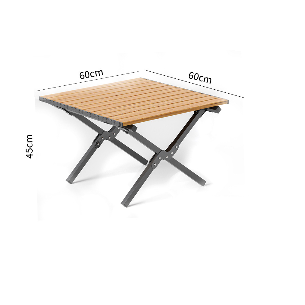 Square tube 60 wood grain square table
