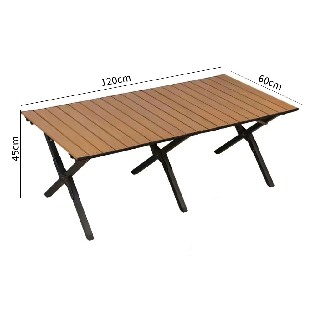 Square tube 120 wood grain long table