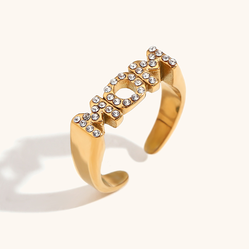 MOM Ring - gold - diamond