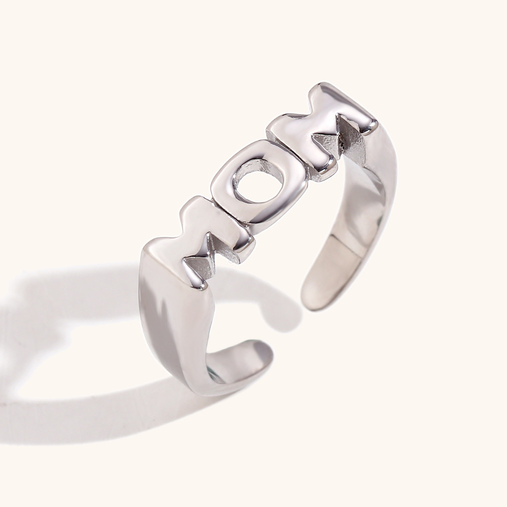 3:MOM Ring - Steel color - no diamond