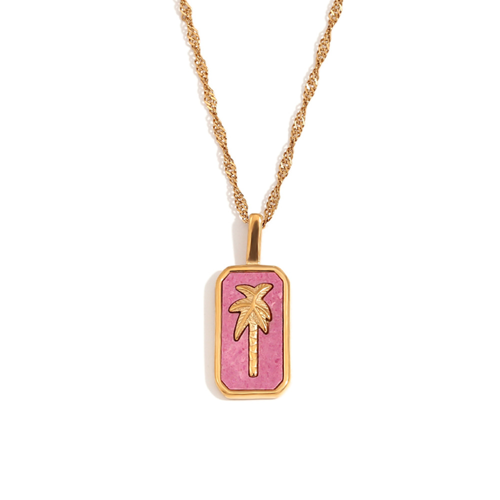 2:Necklace - Gold Pink