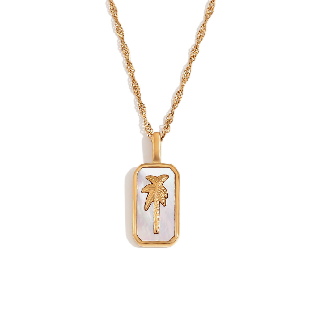 Necklace - Gold White