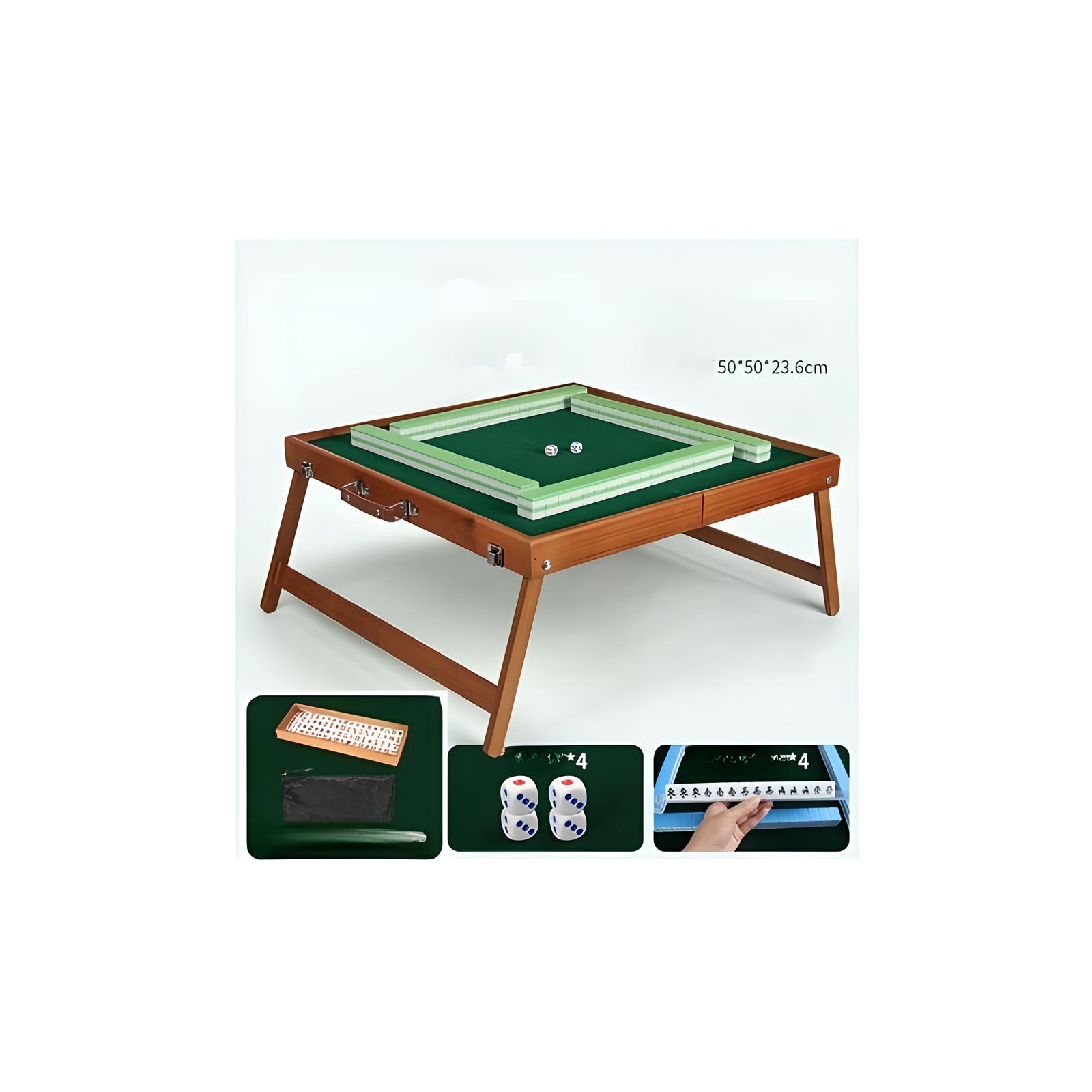 26 green low solid wooden mahjong table