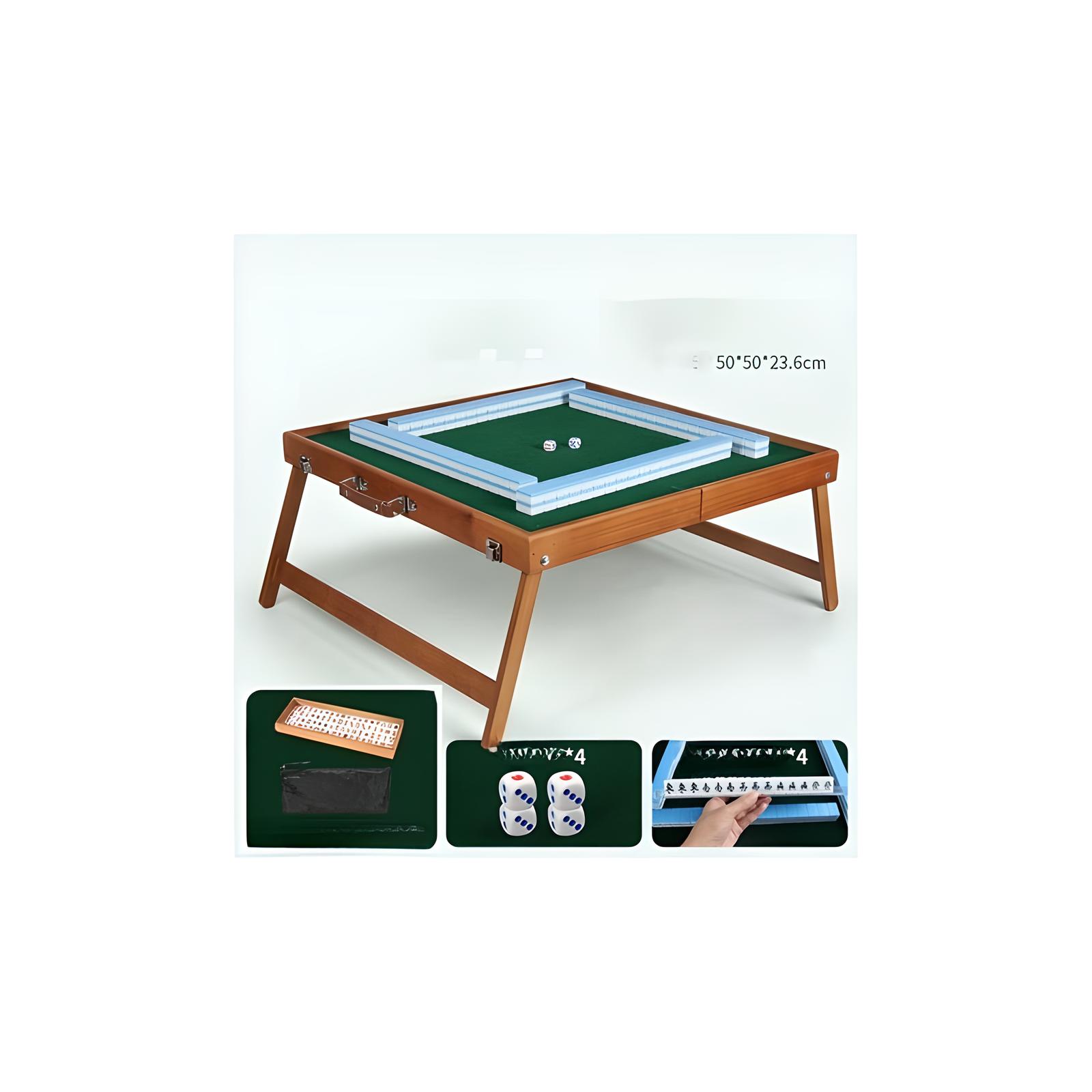 26 blue low solid wooden mahjong table