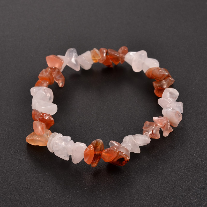 Red agate - Pink crystal