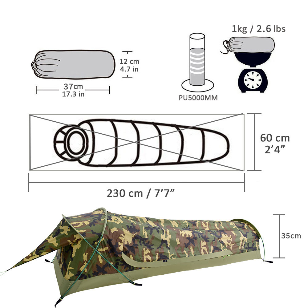 Tunnel tent (camouflage)