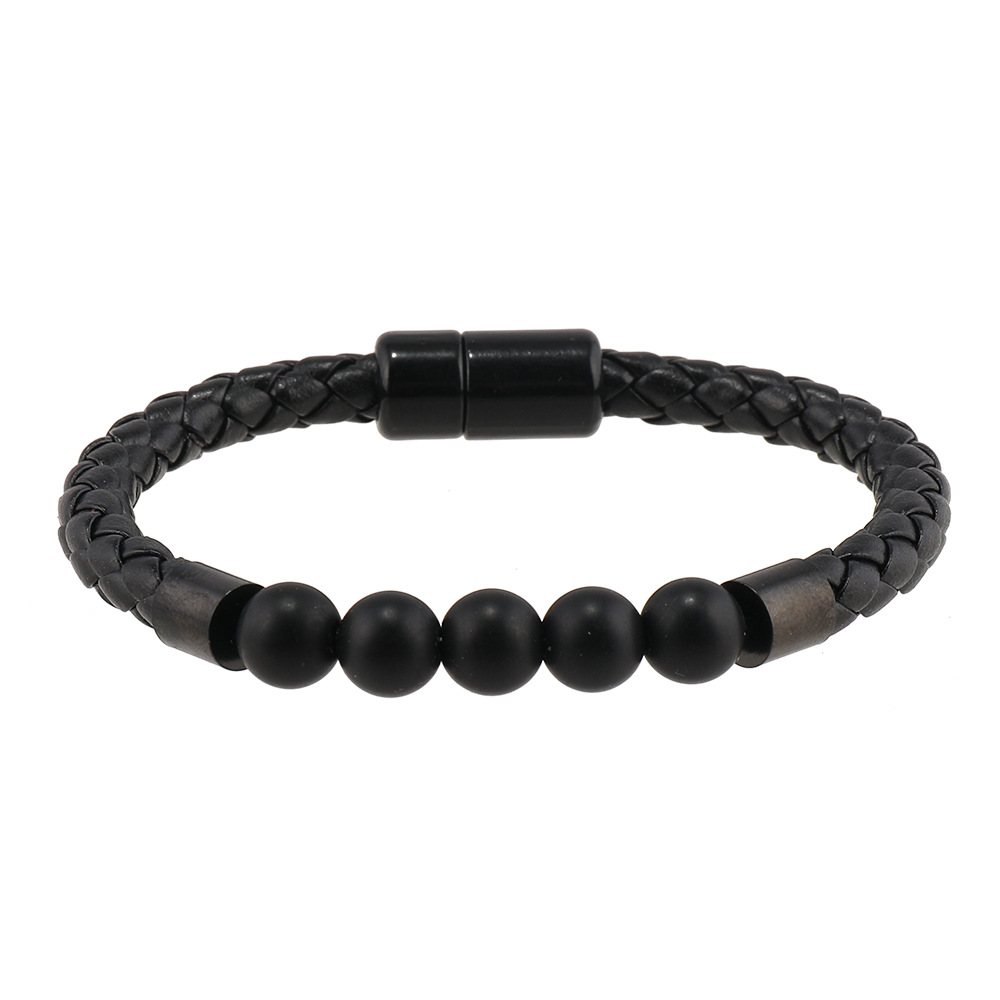 11:Black frosted beads