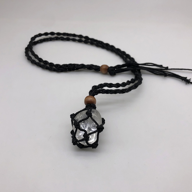 9:White crystal black cord