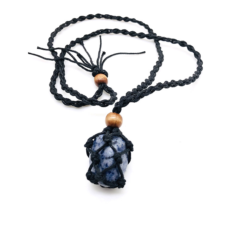14:Blue grain stone black rope