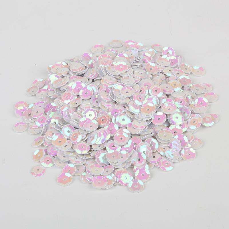 7:Color plated glitter solid white