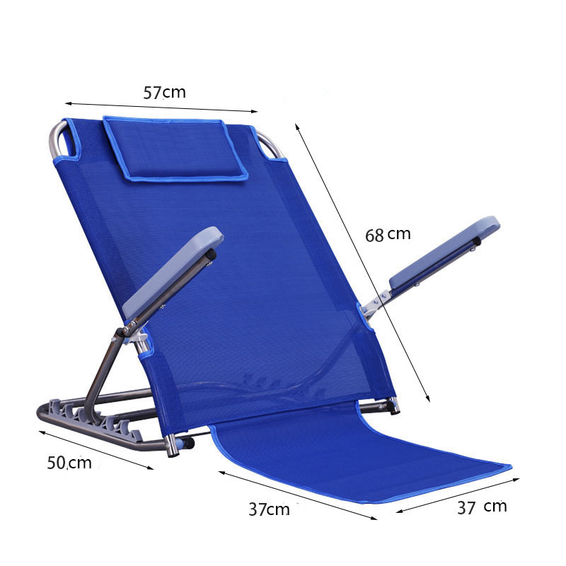 Stainless steel - blue mesh breathable - with armrest