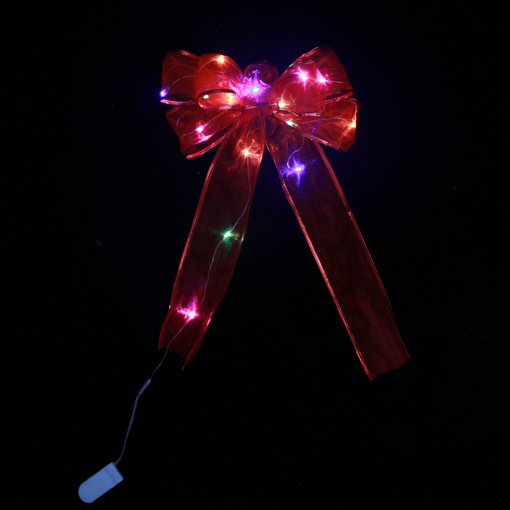 Red bow   colored light