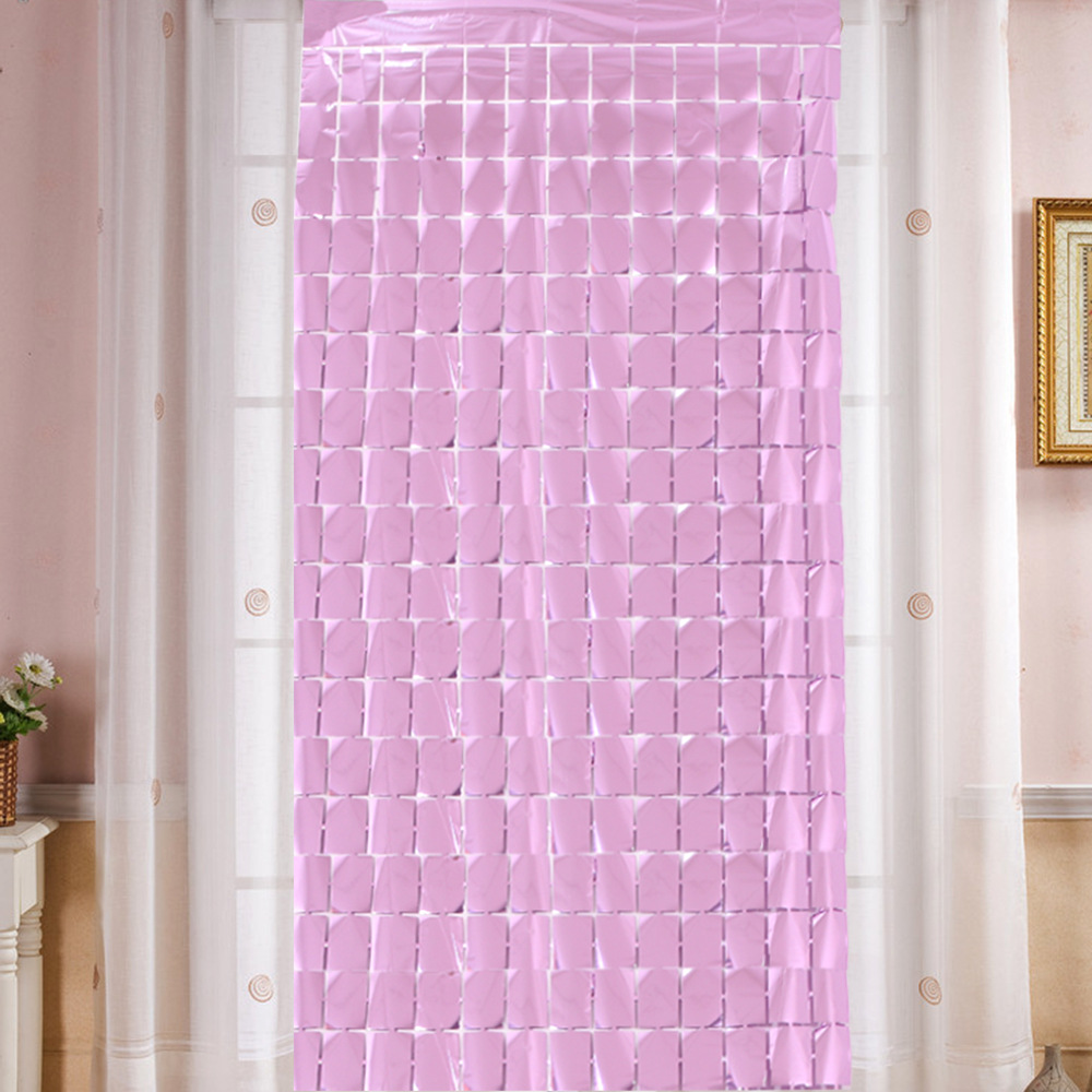 1m*2m pink square rain curtain